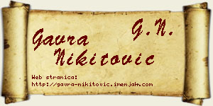 Gavra Nikitović vizit kartica
